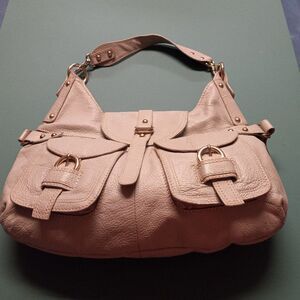 Barr & Barr New York  Light Blue Leather Silver tone Metal Shoulder bag